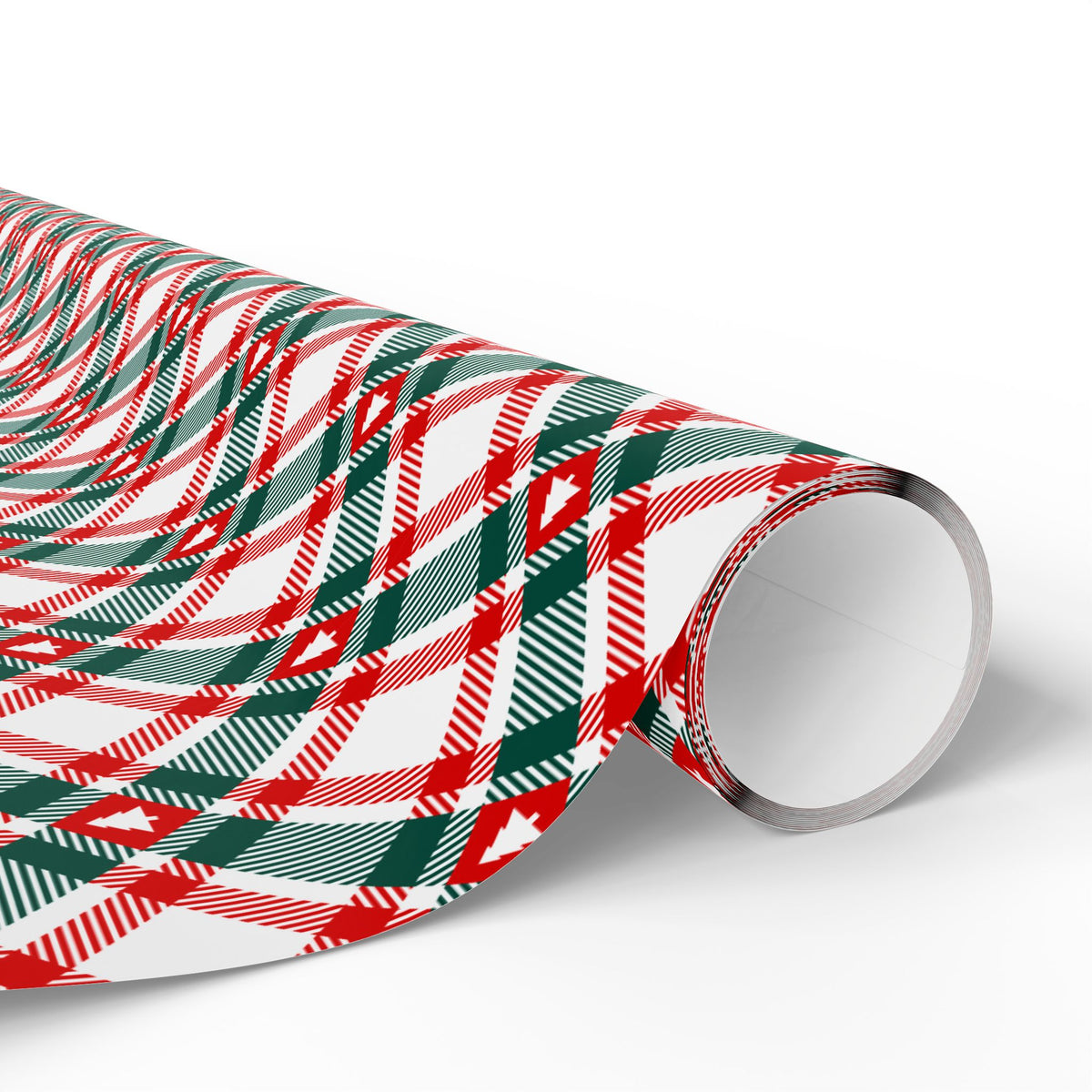 Christmas Evergreen Plaid Wrapping Paper | Holiday Gift Wrapping Paper Roll
