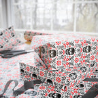 Day of the Dead Black & Red Celebration Wrapping Paper | Holiday Gift Wrapping Paper Roll