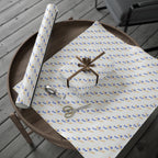 Hanukkah Gold Greetings Wrapping Paper | Holiday Gift Wrapping Paper Roll