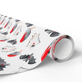 Halloween Watercolor Happy Ghosts Wrapping Paper | Holiday Gift Wrapping Paper Roll