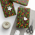Christmas Gift Trees Wrapping Paper | Holiday Gift Wrapping Paper Roll