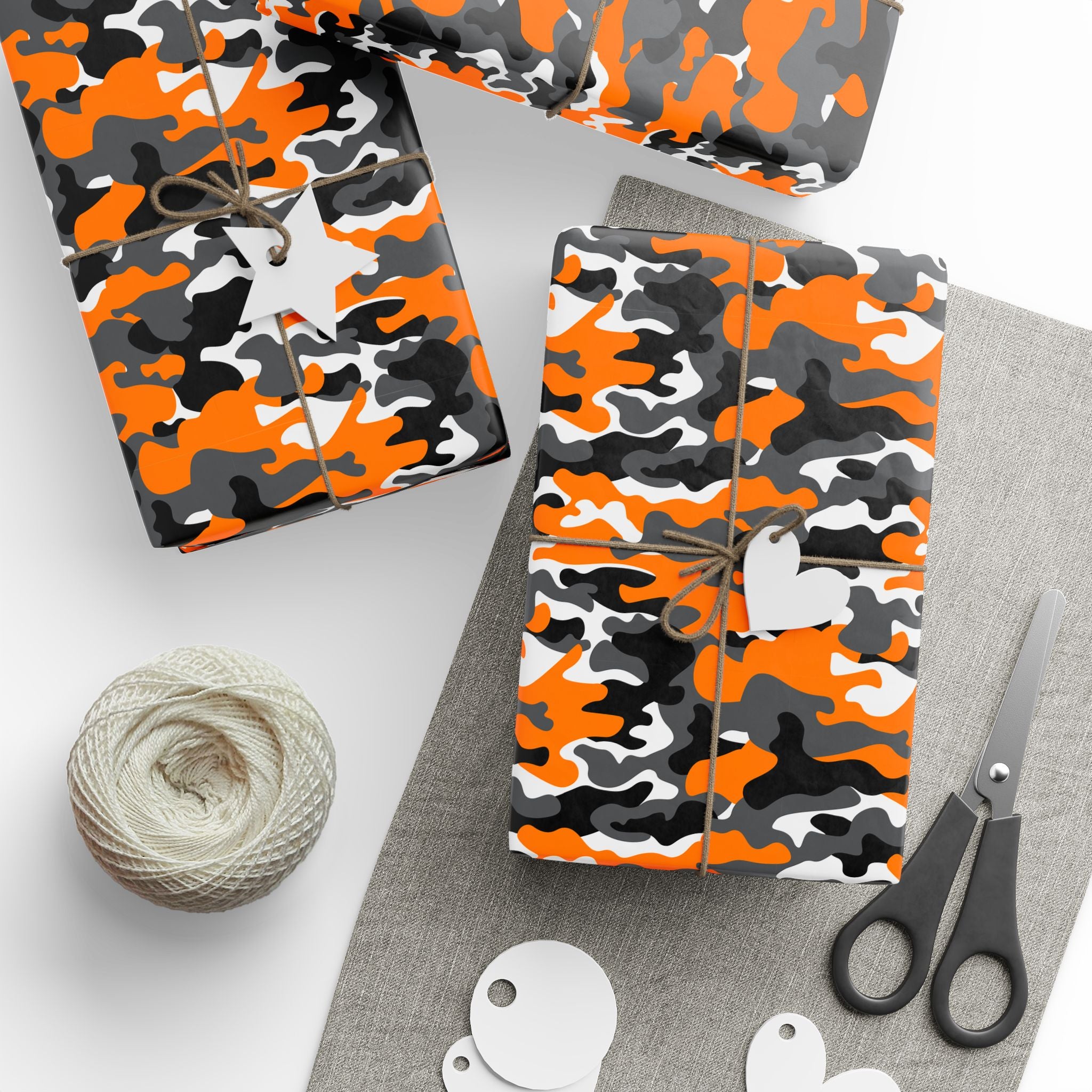 Tennessee Volunteers Inspired Camoflauge Wrapping Paper - Holiday Gift Wrapping Paper Roll