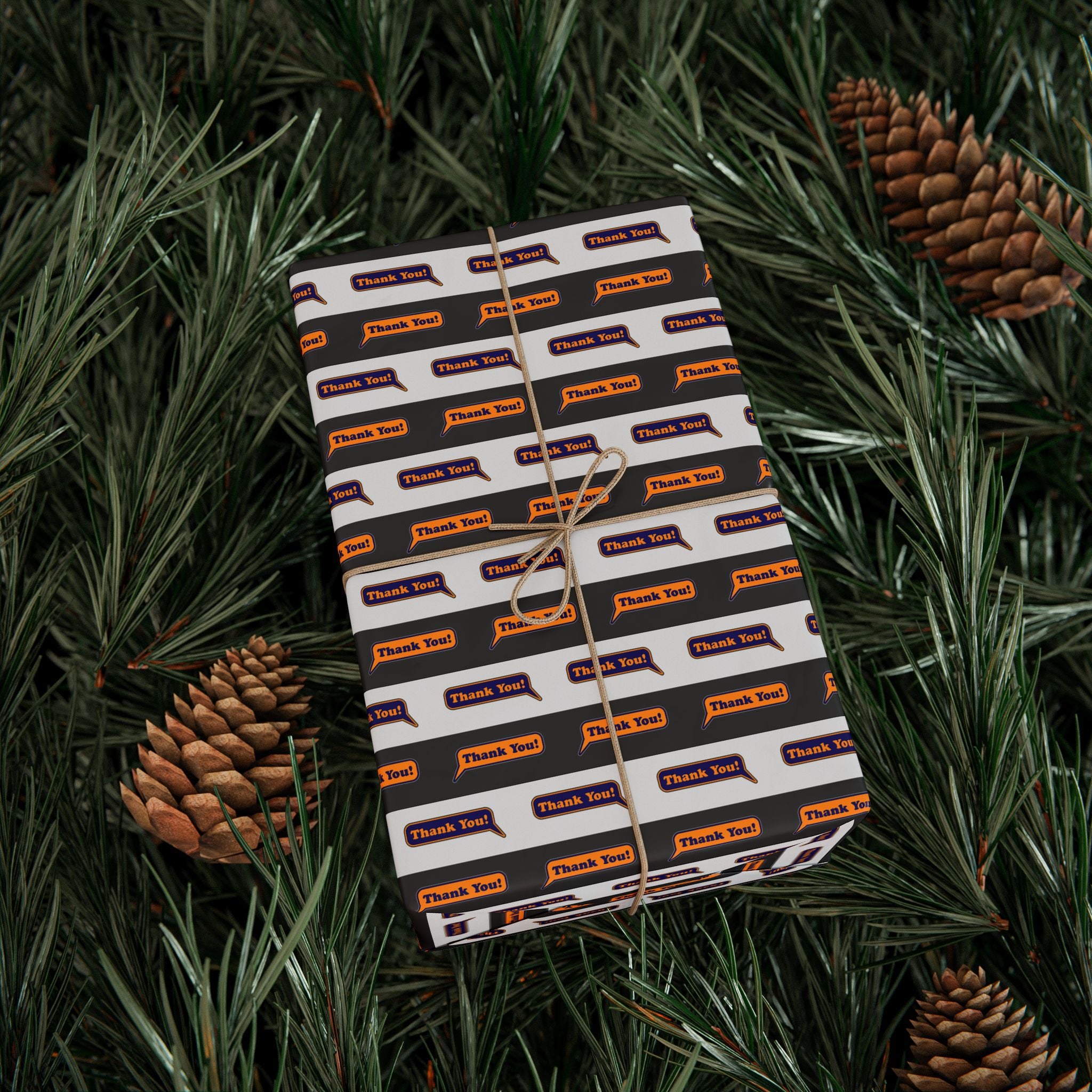 Thank You Conversation Bubbles Wrapping Paper Design | Holiday Gift Wrapping Paper Roll