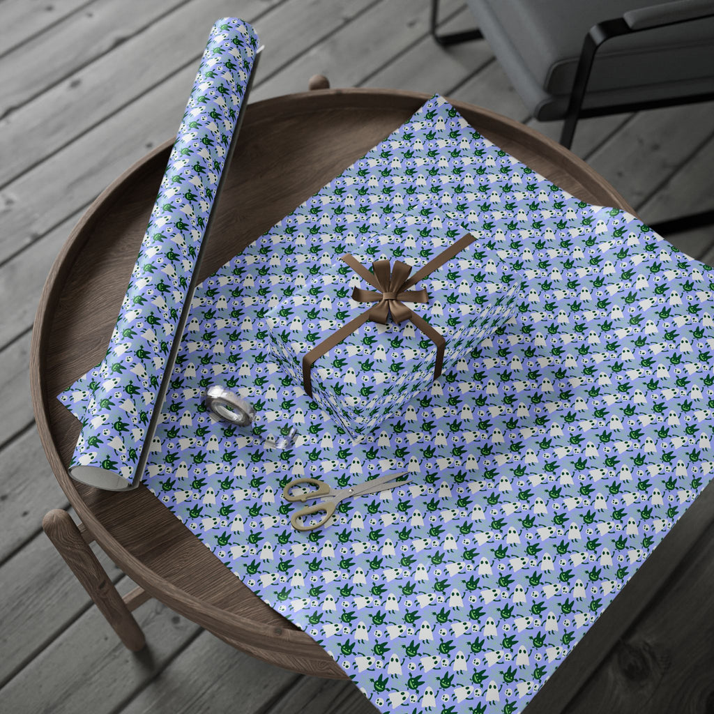 Halloween Ghost Goblins Wrapping Paper | Holiday Gift Wrapping Paper Roll