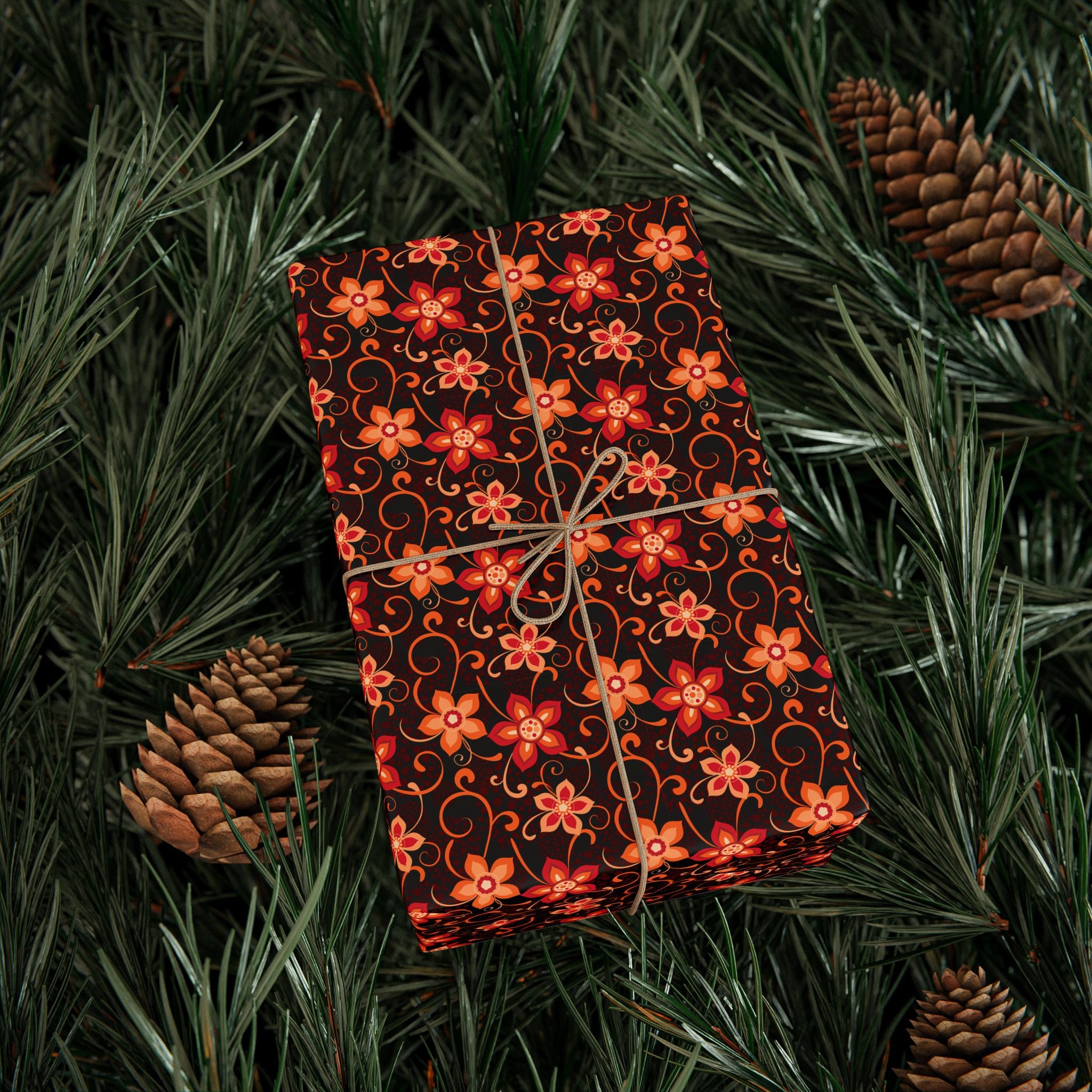 Floral Design 010 Wrapping Paper - Holiday Gift Wrapping Paper Roll