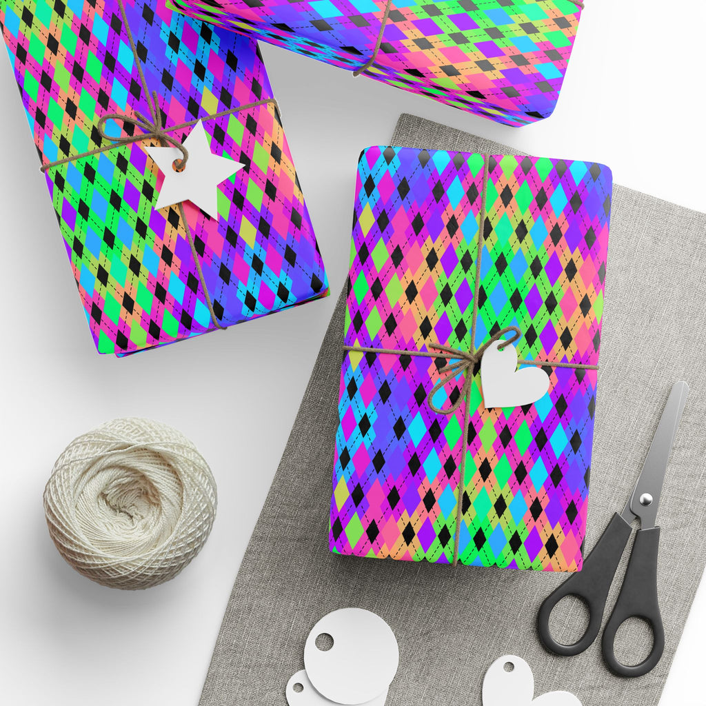 Argyle Design 035 Wrapping Paper - Holiday Gift Wrapping Paper Roll
