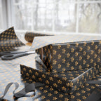 Thank You Golden Leaves Wrapping Paper Design | Holiday Gift Wrapping Paper Roll