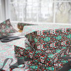 Day of the Dead Shaker Skulls Wrapping Paper | Holiday Gift Wrapping Paper Roll