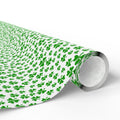 St Patrick's Day Clover on White Wrapping Paper | Holiday Gift Wrapping Paper Roll