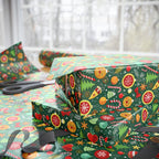 Christmas Cartoon Icons Wrapping Paper | Holiday Gift Wrapping Paper Roll