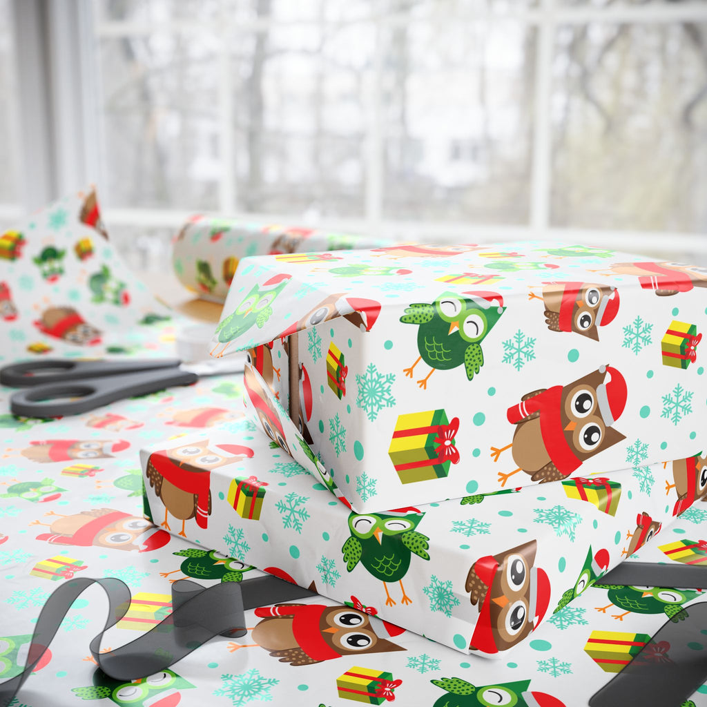 Christmas Holiday Hoot Wrapping Paper | Holiday Gift Wrapping Paper Roll