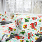 Christmas Holiday Hoot Wrapping Paper | Holiday Gift Wrapping Paper Roll