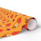 Day of the Dead Poncho Skulls Wrapping Paper | Holiday Gift Wrapping Paper Roll