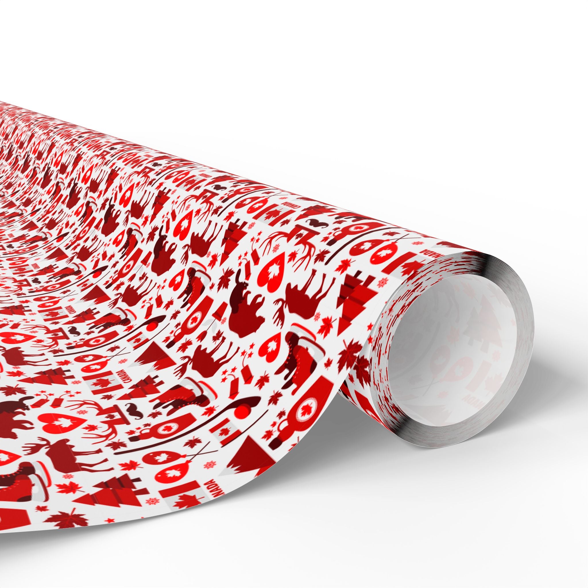 Canada Day Beaver Collage Wrapping Paper - Holiday Gift Wrapping Paper Roll