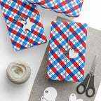 4th of July Liberty Plaid Wrapping Paper | Holiday Gift Wrapping Paper Roll
