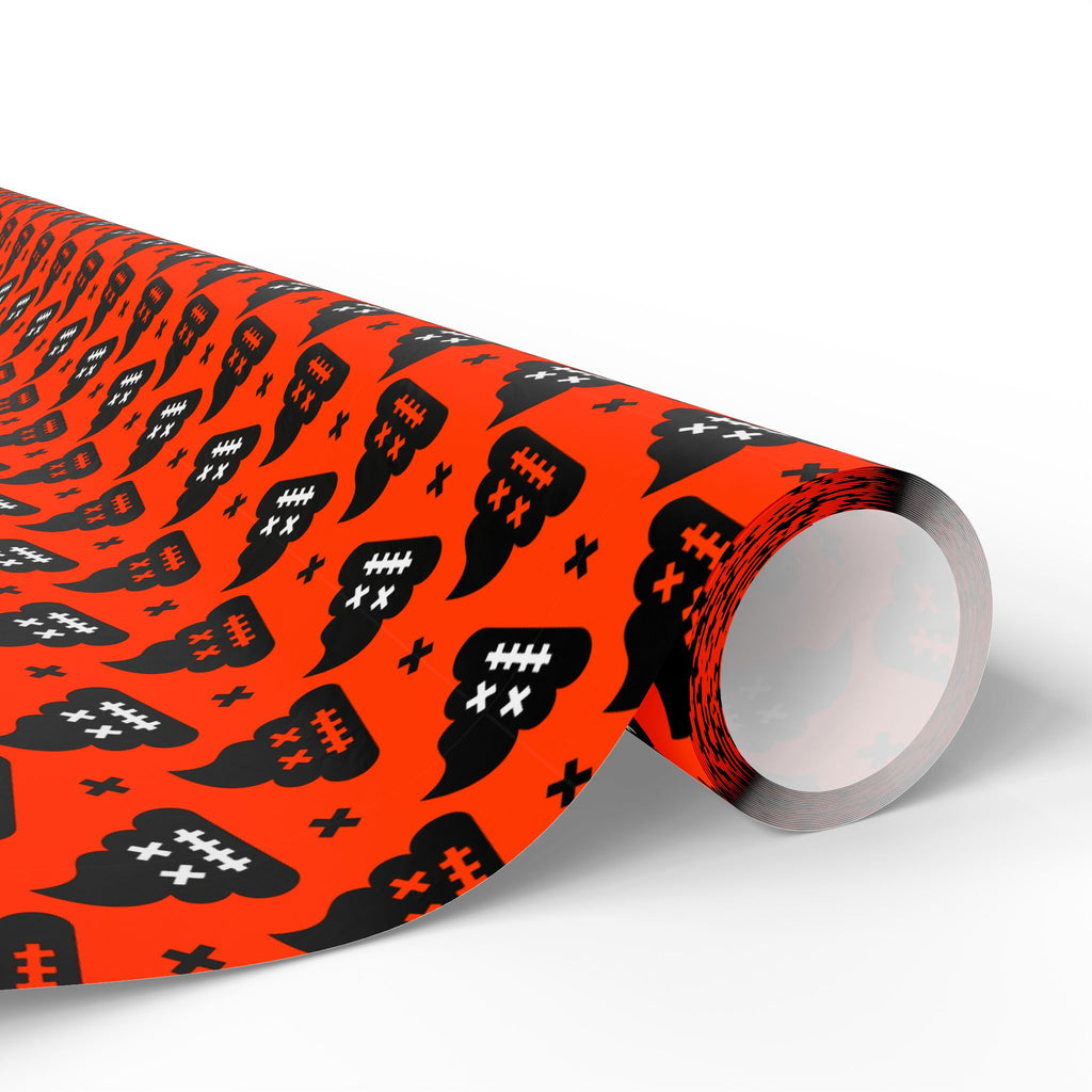 Halloween Angry Poop Emoji Wrapping Paper | Holiday Gift Wrapping Paper Roll