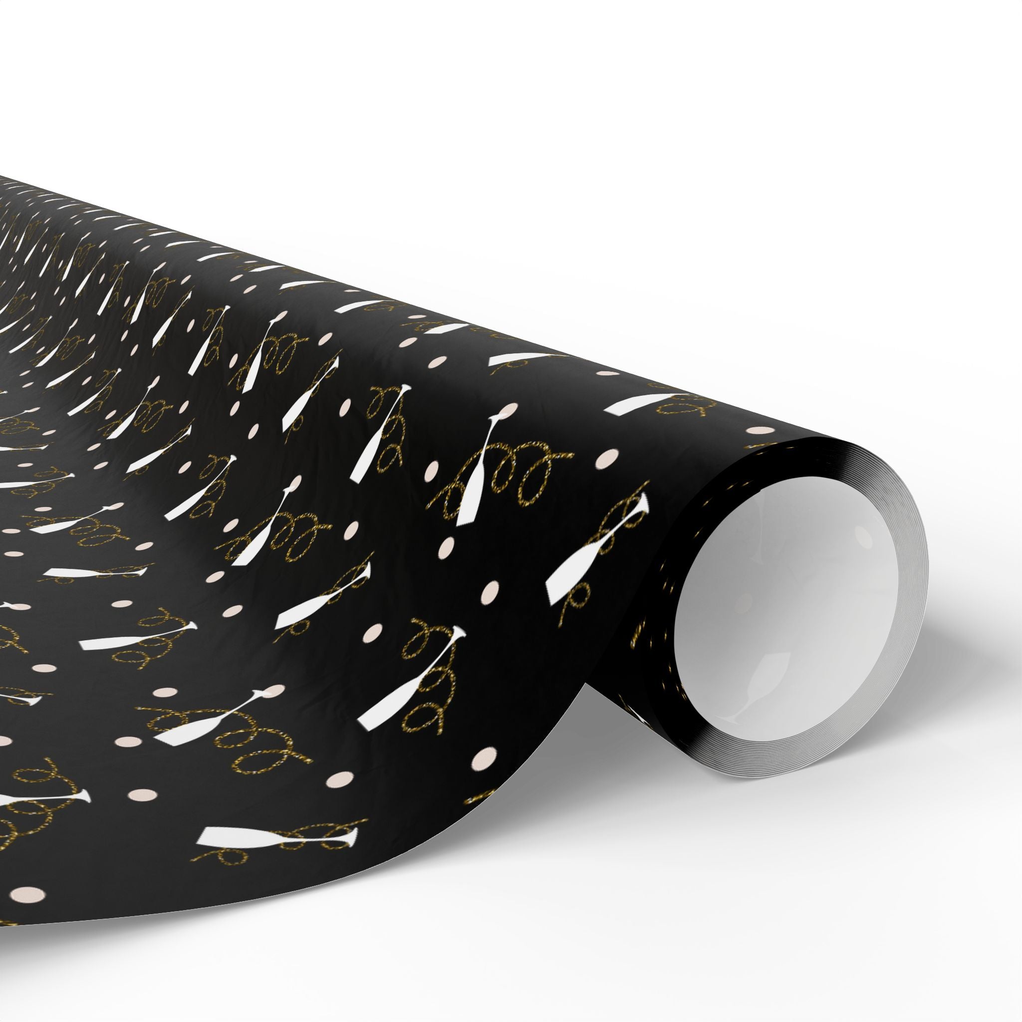 New Year's Serpentine Confetti Wrapping Paper - Holiday Gift Wrapping Paper Roll