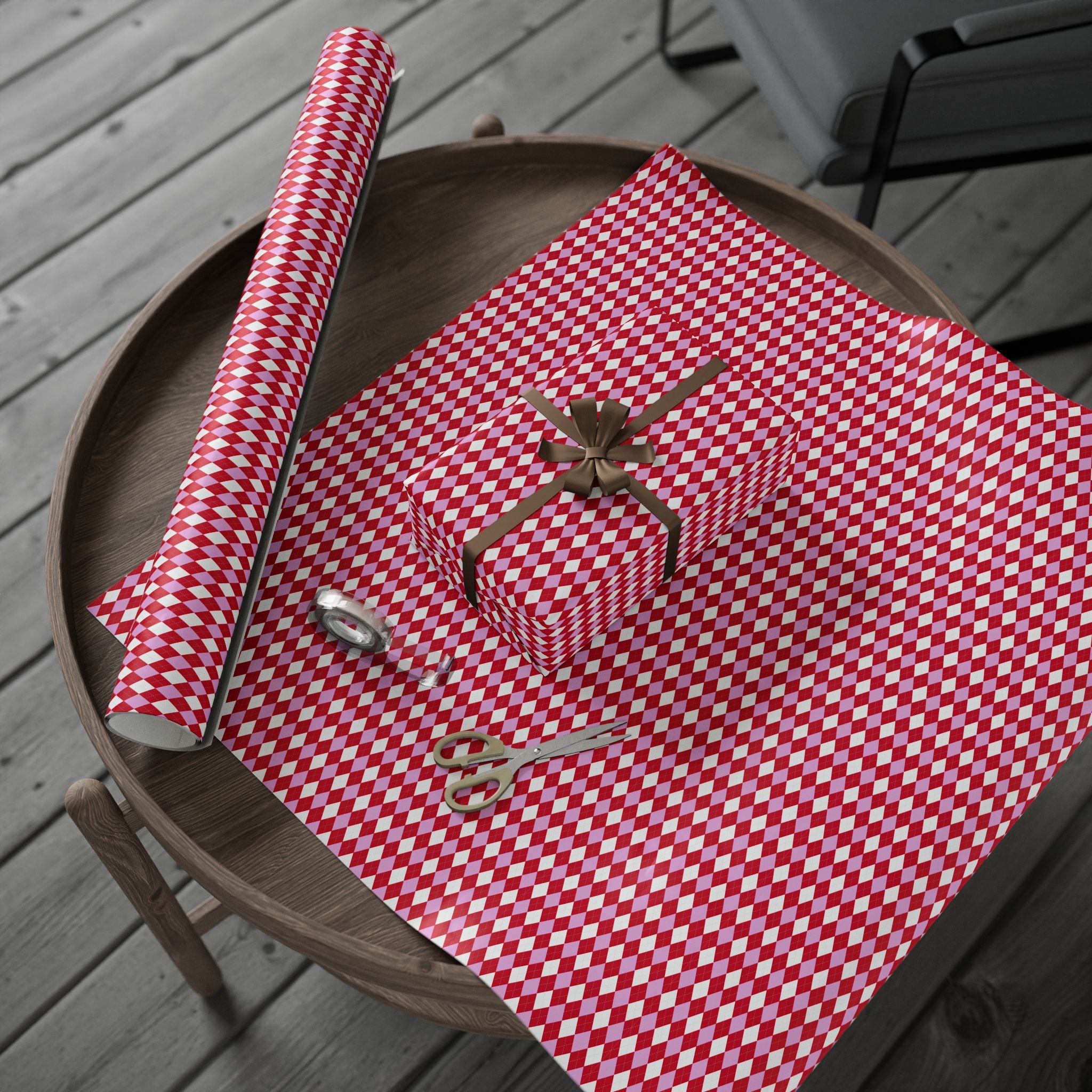 Argyle Design 013 Wrapping Paper - Holiday Gift Wrapping Paper Roll