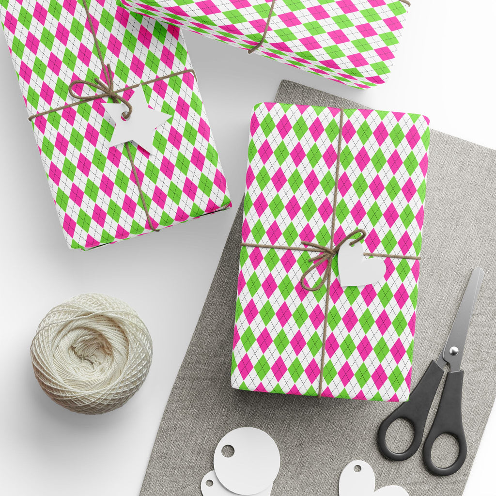 Argyle Design 045 Wrapping Paper - Holiday Gift Wrapping Paper Roll