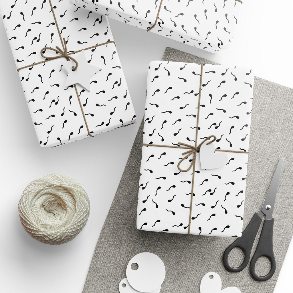 NSFW Late Night Swimmers on White Wrapping Paper - Holiday Gift Wrapping Paper Roll