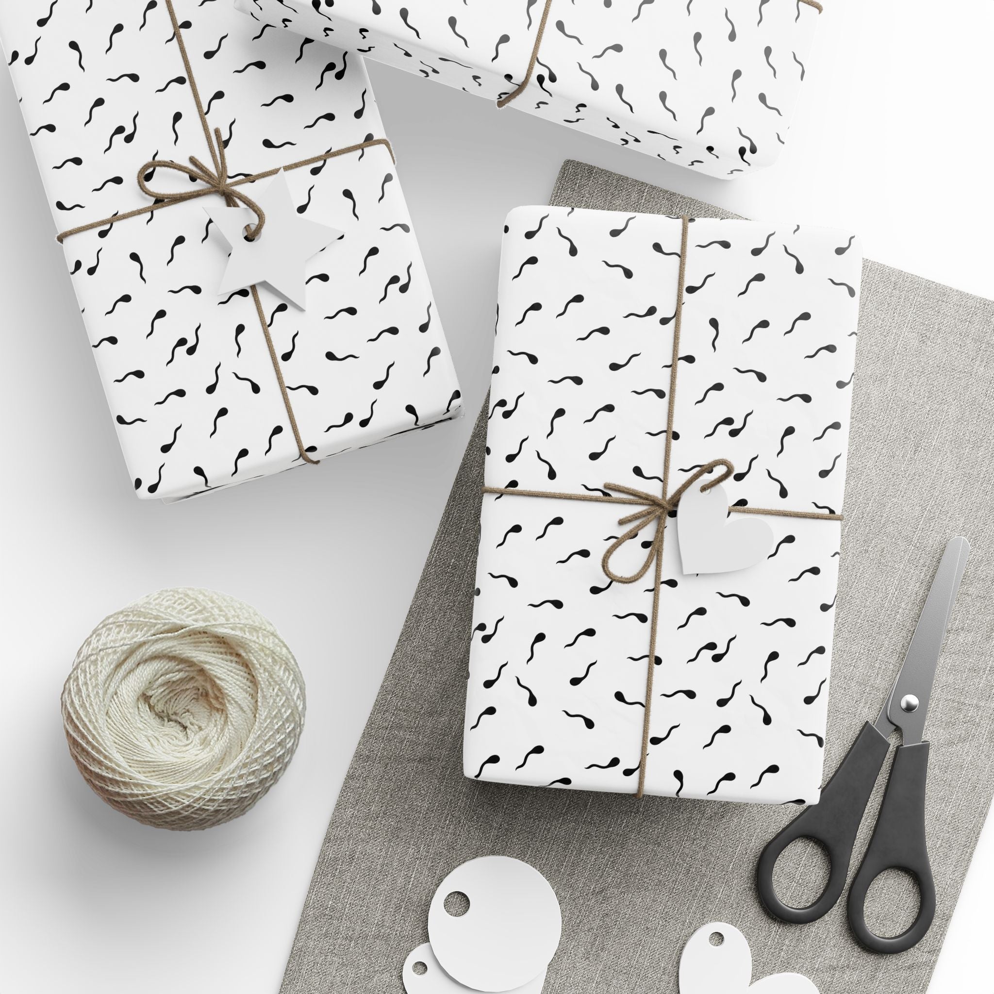 NSFW Late Night Swimmers on White Wrapping Paper - Holiday Gift Wrapping Paper Roll