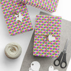 Mardis Gras Fish Scale on White Wrapping Paper | Holiday Gift Wrapping Paper Roll
