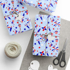 4th of July Rocket Doodles Wrapping Paper | Holiday Gift Wrapping Paper Roll