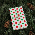 Christmas Red and Green Polka Dot Wrapping Paper | Holiday Gift Wrapping Paper Roll