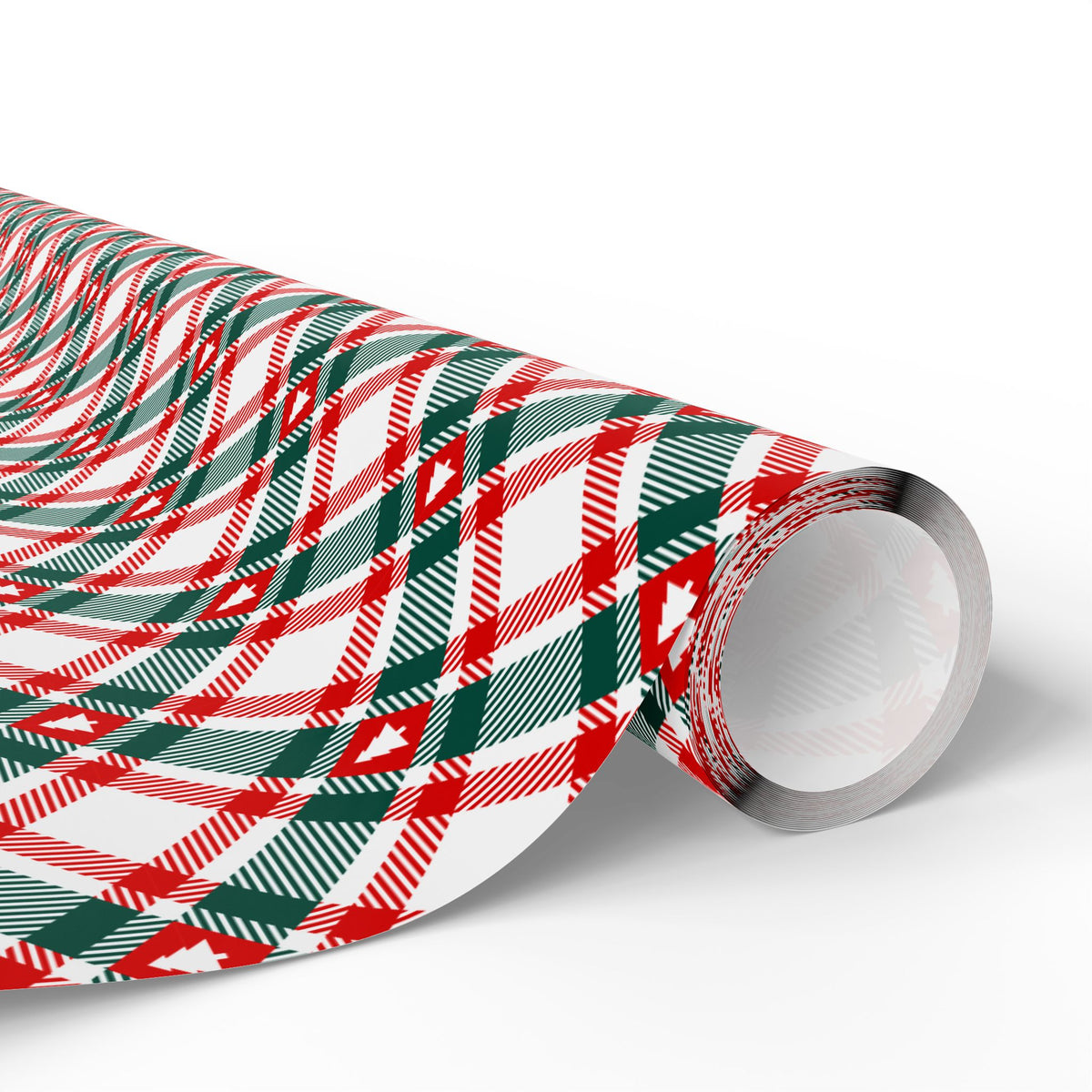 Christmas Evergreen Plaid Wrapping Paper | Holiday Gift Wrapping Paper Roll
