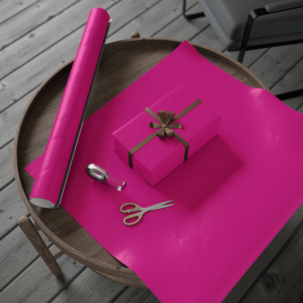 Solid Hot Pink Wrapping Paper - Holiday Gift Wrapping Paper Roll
