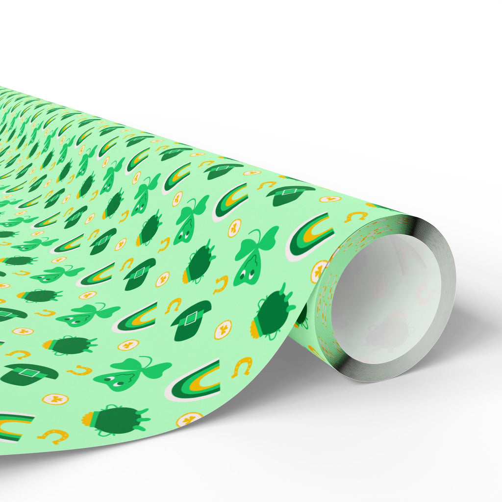 St Patrick's Day Crazy Clover Clover Wrapping Paper | Holiday Gift Wrapping Paper Roll