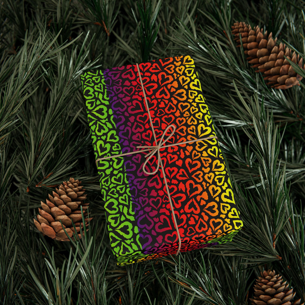 Pride Rainbow Gradient Wrapping Paper Design | Holiday Gift Wrapping Paper Roll