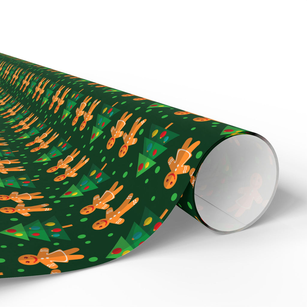 Christmas Gingerbread Holding Hands Wrapping Paper | Holiday Gift Wrapping Paper Roll