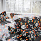 Day of the Dead Marigold Skulls Wrapping Paper | Holiday Gift Wrapping Paper Roll
