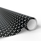 NSFW Free Mustache Rides on Black Wrapping Paper - Holiday Gift Wrapping Paper Roll