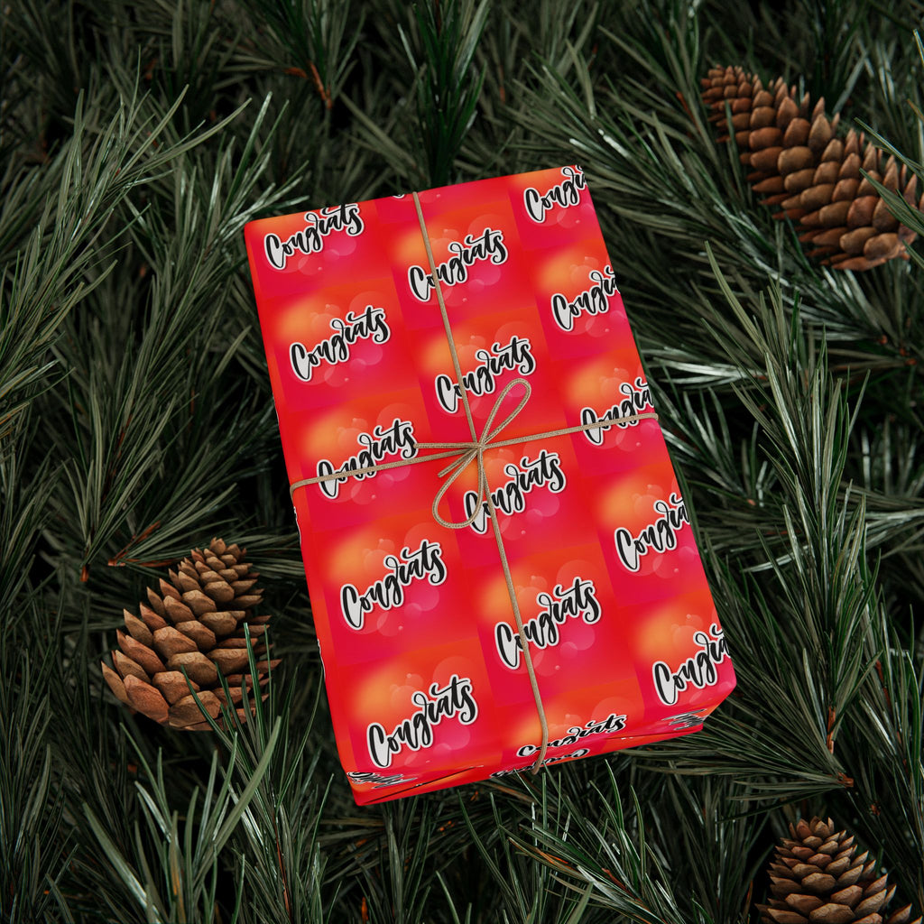 Congratulations Wrapping Paper Design 004 - Holiday Gift Wrapping Paper Roll