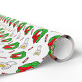 Christmas Wreath & Angel Wrapping Paper | Holiday Gift Wrapping Paper Roll