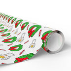 Christmas Wreath & Angel Wrapping Paper | Holiday Gift Wrapping Paper Roll