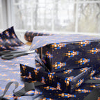 Christmas Blue Nutcrackers Wrapping Paper | Holiday Gift Wrapping Paper Roll