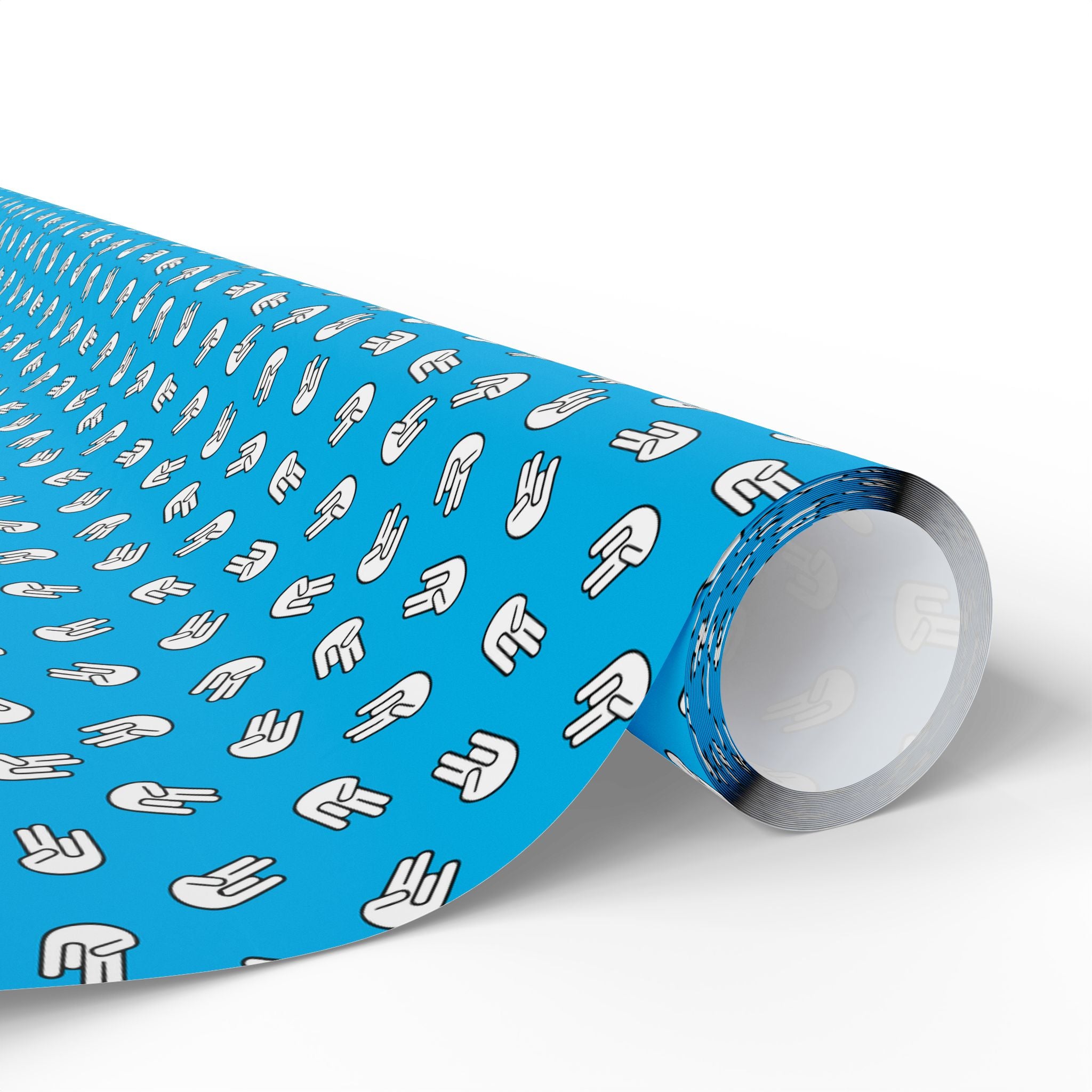 NSFW "The Shocker" on Sky Blue Wrapping Paper - Holiday Gift Wrapping Paper Roll