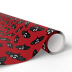 Halloween Smirking Vampire Bats Wrapping Paper | Holiday Gift Wrapping Paper Roll