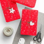 Valentine's Day Doodle Hearts Wrapping Paper | Holiday Gift Wrapping Paper Roll