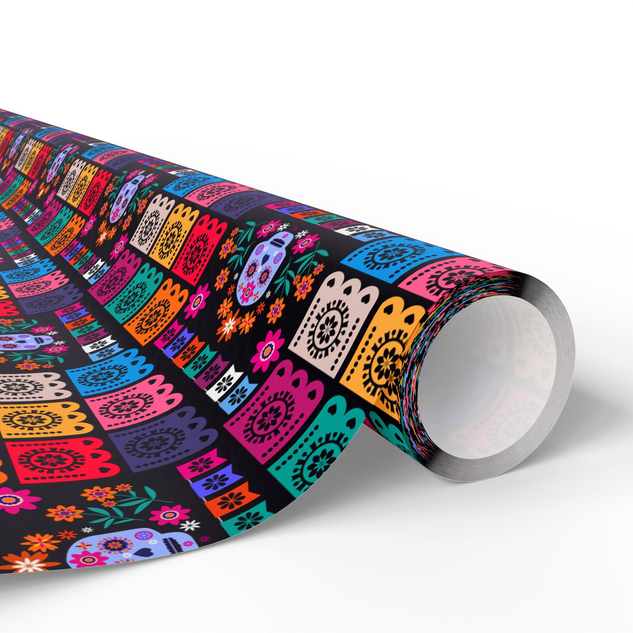 Day of the Dead Mexican Celebration Wrapping Paper | Holiday Gift Wrapping Paper Roll