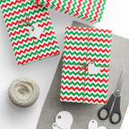 Christmas Chevron Wrapping Paper | Holiday Gift Wrapping Paper Roll