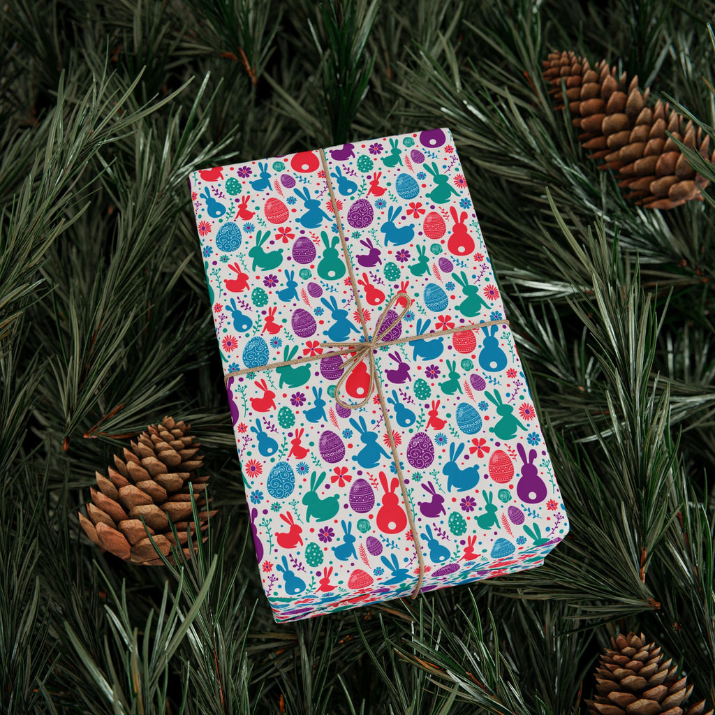 Easter Pastel Bunnies Wrapping Paper | Holiday Gift Wrapping Paper Roll