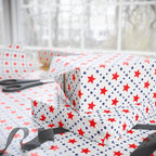 4th of July Checkerboard Stars Wrapping Paper | Holiday Gift Wrapping Paper Roll