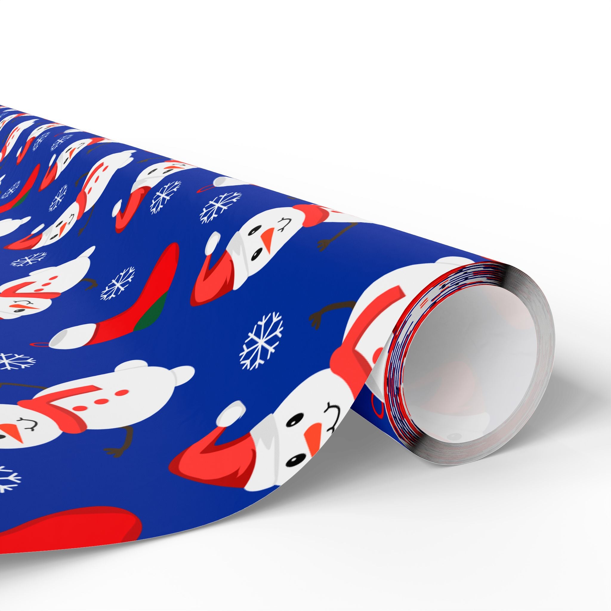 Christmas Frosty's Stockings Wrapping Paper | Holiday Gift Wrapping Paper Roll