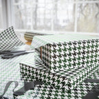 Houndstooth Wrapping Paper Design Forest 011 - Holiday Gift Wrapping Paper Roll