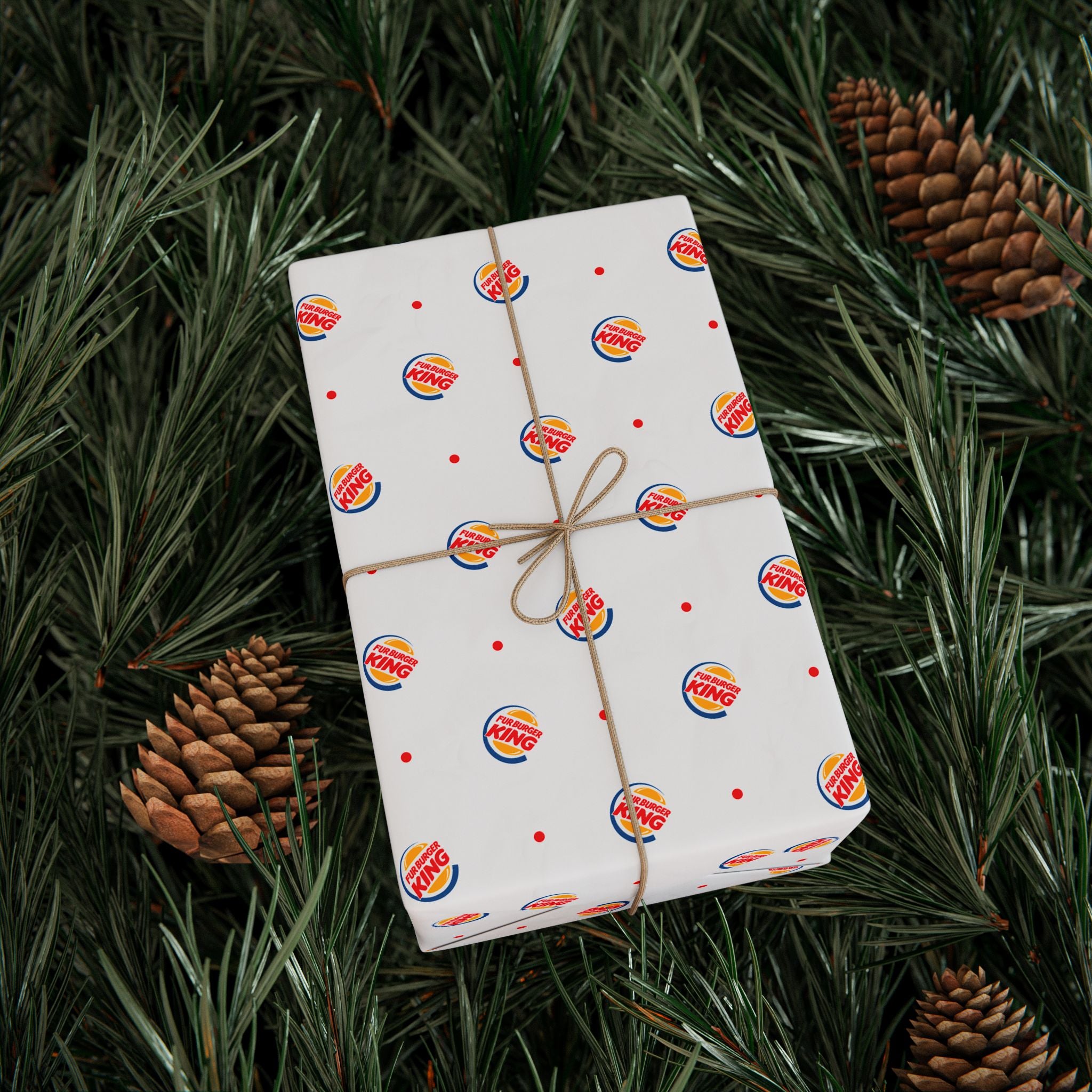 NSFW Fur Burger King Wrapping Paper - Holiday Gift Wrapping Paper Roll