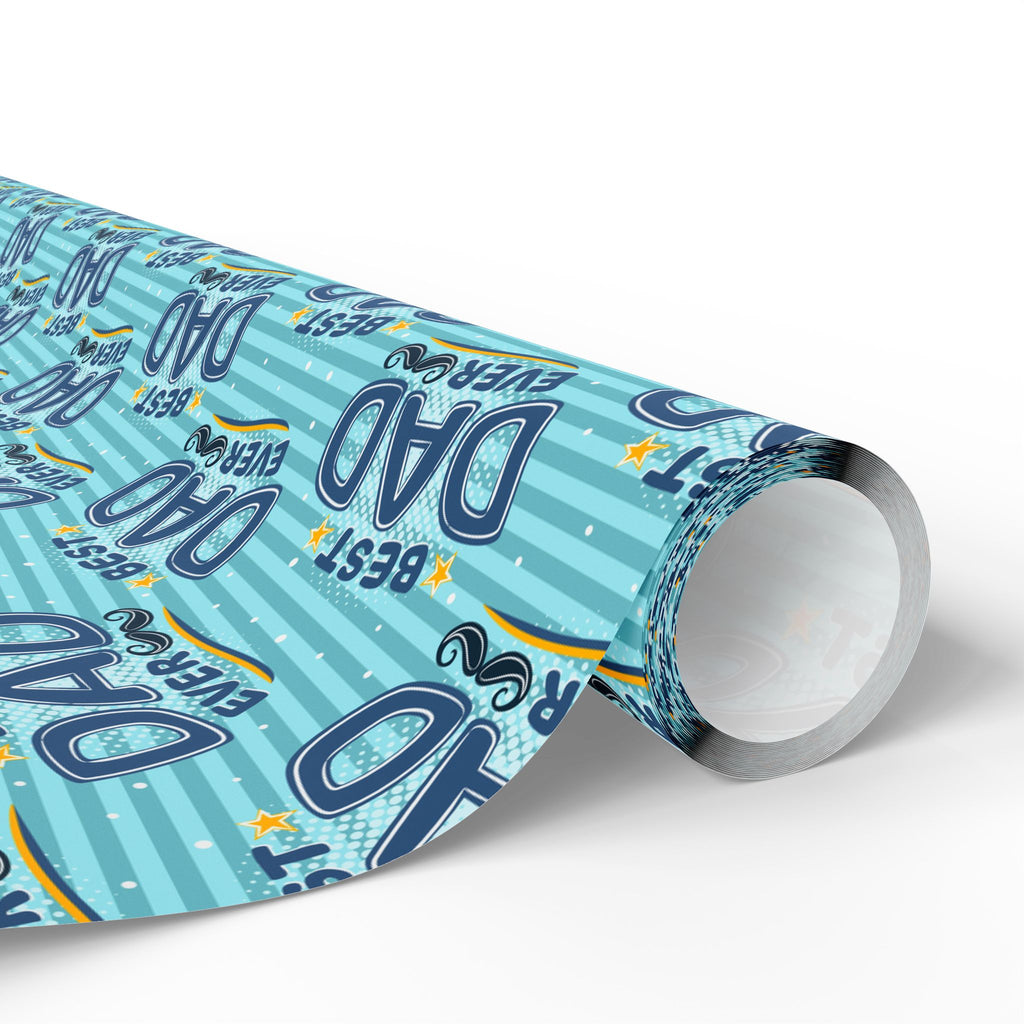 Father's Day Best Dad Ever Wrapping Paper - Holiday Gift Wrapping Paper Roll